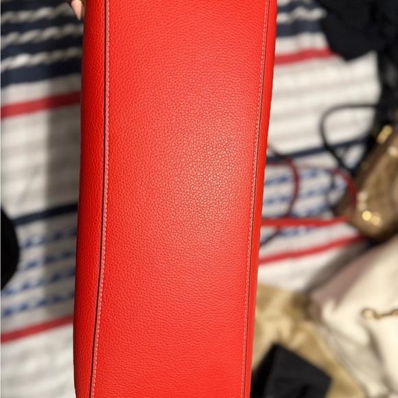 Coach Red Leather Tote Bag - Picture 11 of 12